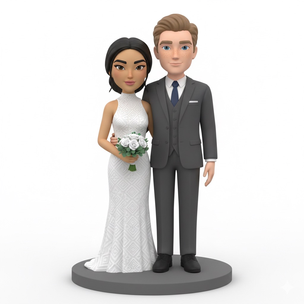 Modern Grey Suit Couple